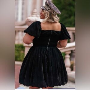 NWOT Jessa Kae Louise black velvet dress 3X
